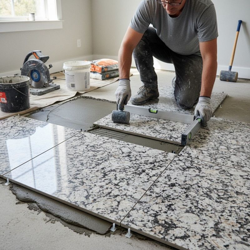 Stone Floor Installation in Olathe, KS